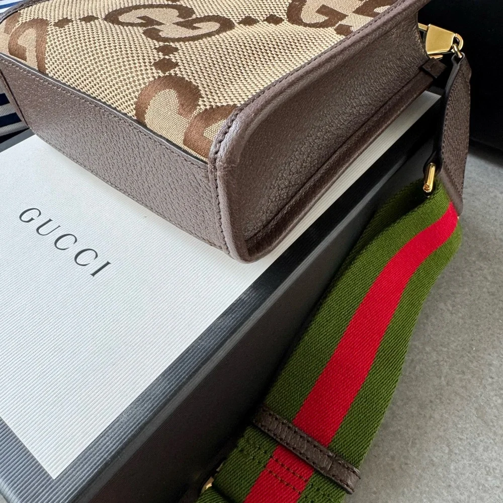 Gucci Vertical Tote Jumbo GG Canvas Mini crossbody bag - Picture 9 of 11